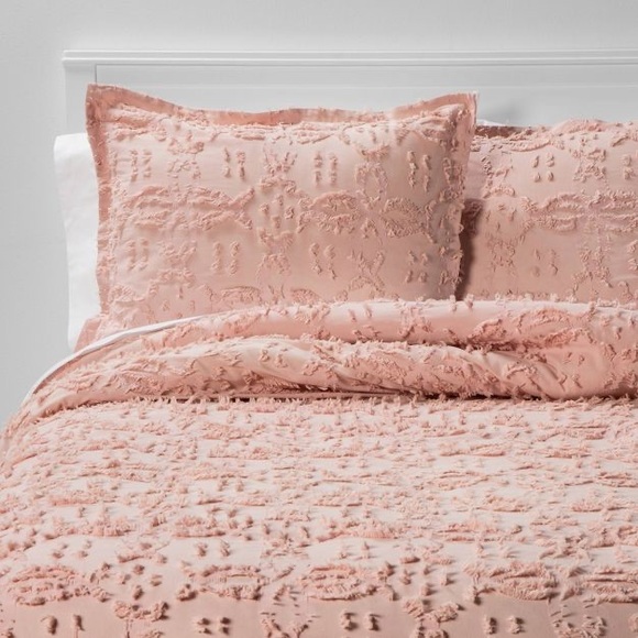 Threshold Other - THRESHOLD Clipped Chenille Comforter & Sham Set , Full/Queen, Blush, NWT